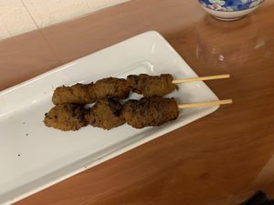 Soy meat sticks  at Loving Hut in Tokyo
