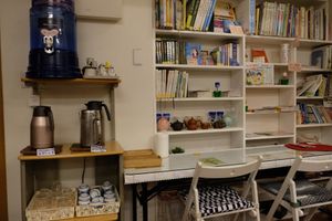 Interior, tea at Loving Hut in Tokyo