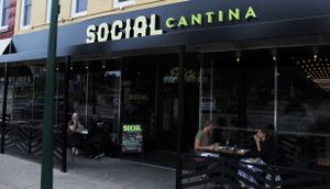 Front entrance on The Square. at Social Cantina in Bloomington