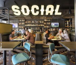 Inside at Social Cantina in Bloomington