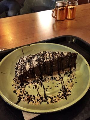 Choc Cake Dessert at Lekker Vegan Cafe - Kloof St in Cape Town