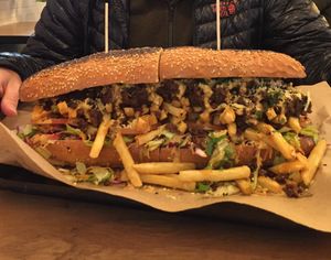 Gatsby Mincy at Lekker Vegan Cafe - Kloof St in Cape Town