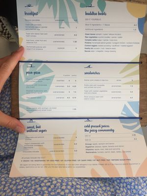 Food menu at Tidore Food in Zarautz