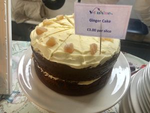 Ginger cake at V-Cuisine in Swindon