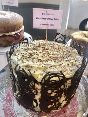 Chocolate orange cake at V-Cuisine in Swindon