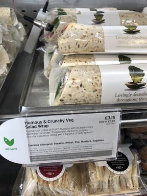 Vegan wrap at LGW - Pret A Manger - NT in Horley