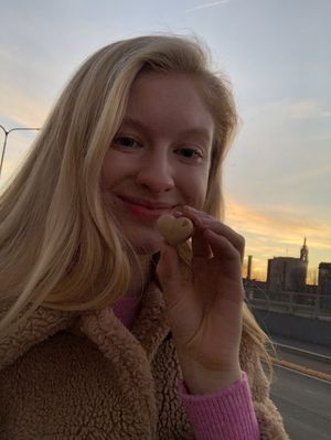 Me with a chocolate heart ♥️  at Grezzo Raw Chocolate in Milan