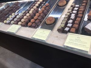Truffles, brownies at Grezzo Raw Chocolate in Milan