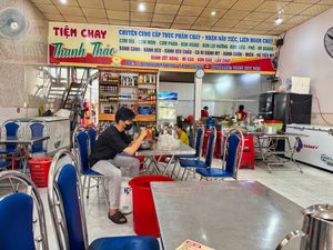 Back of the restaurant at Tiem Chat Thanh Thao in Pleiku