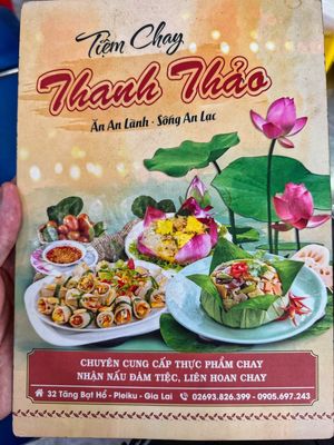 Menu at Tiem Chat Thanh Thao in Pleiku