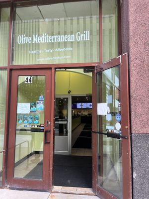 Front entryance  at Olive Mediterranean Grill in Dayton