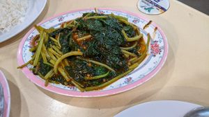 Fried sweet potato leaves 番薯叶 at Tanaka Vegetarian 巧田中素食 - Bukit Gombak in West Singapore