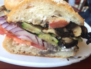 portobello mushroom sandwich  at Herbivore - Mission District in San Francisco