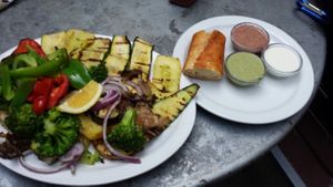 vegetable sampler at Herbivore - Mission District in San Francisco