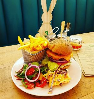 Jalapeño Burger at Ultimate Vegan Cafe in Lichfield