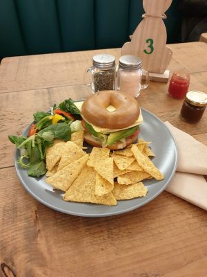 Gluten free Bagel at Ultimate Vegan Cafe in Lichfield
