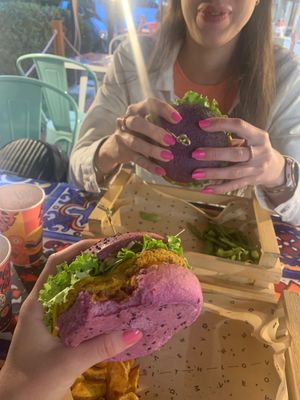 Vegan burgers at Flower Burger in Rimini
