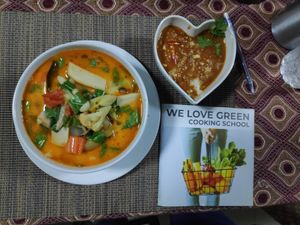 Tom yum. at We Love Green in Chiang Mai