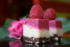 Raw raspberry cake from Ambrosia catering, Copenhagen at Ambrosia in Copenhagen