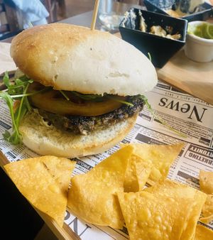 Vegan burger   at Txinuk in Getxo