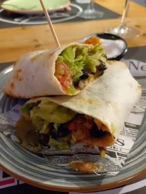 Burrito vegano at Txinuk in Getxo