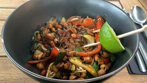 Vegan noodles at Volt in Geel