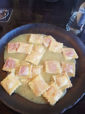 Vegan ravioli at Volt in Geel