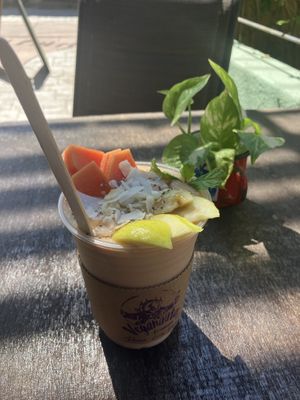 Smoothie of the day, out of this world!  at Veganautas Smoothie Bar in Loreto