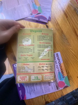 Vegan menu October 2023  at Bizargorri Taberna in San Sebastian