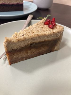 Apricot and walnut cake   at Plantmilkyway in Budapest
