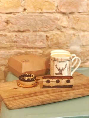 Super tasty! Take-away cakes for breakfast at home :) at Plantmilkyway in Budapest