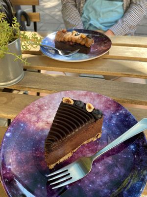 Nutella & brownie at Plantmilkyway in Budapest