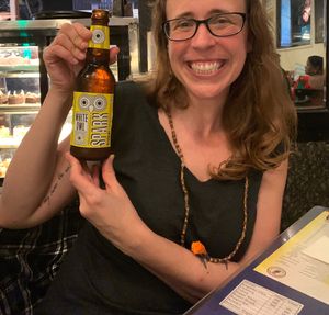 Serving local beer! at Leopold Cafe in Mumbai