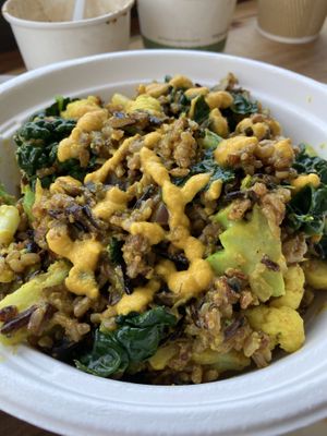 Wild mushroom “risotto” bowl   at Barefoot Zone in Captain Cook