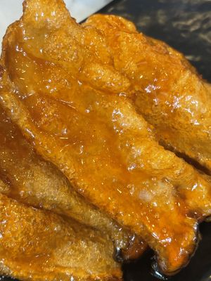 Mushroom guobaorou 9.900  at Sonogong Maratang 손오공 마라탕 - Hongdae in Seoul