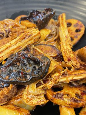 Vegan mala stir fry  at Sonogong Maratang 손오공 마라탕 - Hongdae in Seoul