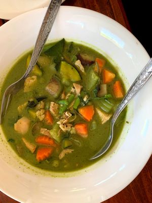 Green Curry at Kapphet Vegan in Vang Vieng
