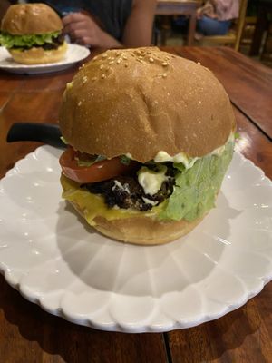 Burger 🍔 😍  at Kapphet Vegan in Vang Vieng