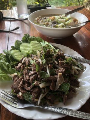 Larp  at Kapphet Vegan in Vang Vieng