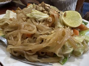 Pad Thai  at Kapphet Vegan in Vang Vieng