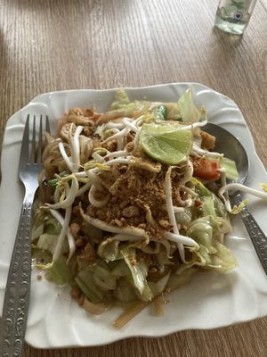 Pad Thai   at Kapphet Vegan in Vang Vieng