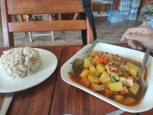 Sweet and sour tofu at Kapphet Vegan in Vang Vieng