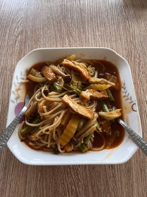 Spaghetti   at Kapphet Vegan in Vang Vieng