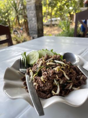 Larp Salad  at Kapphet Vegan in Vang Vieng