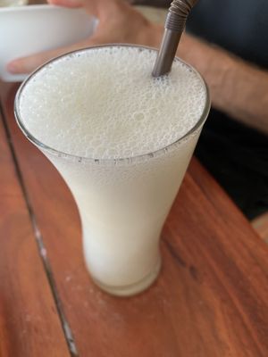 Watery banana shake 10000 at Kapphet Vegan in Vang Vieng