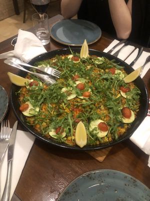 Vegan paella  at Sa Bodegueta in Mallorca