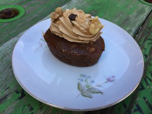 Vegan walnut and coffee cake at For Change Cafe - Melbourne Uni. in Parkville