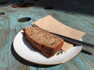 Vegan banana bread  at For Change Cafe - Melbourne Uni. in Parkville