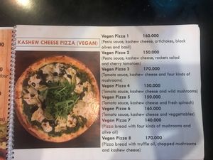 Vegan pizza options  at 365 Degrees Pizzeria in Thao Dien