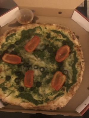 Pesto pizza at 365 Degrees Pizzeria in Thao Dien